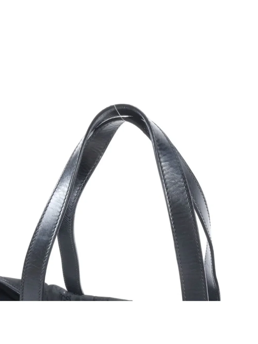 Gucci GG Leather Tote Shoulder Business Document Black